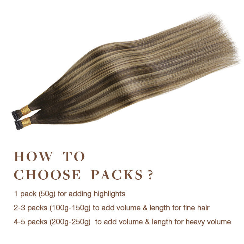 CARAMEL BLONDE BALAYAGE (4/27/4) I Tip Hair Extensions
