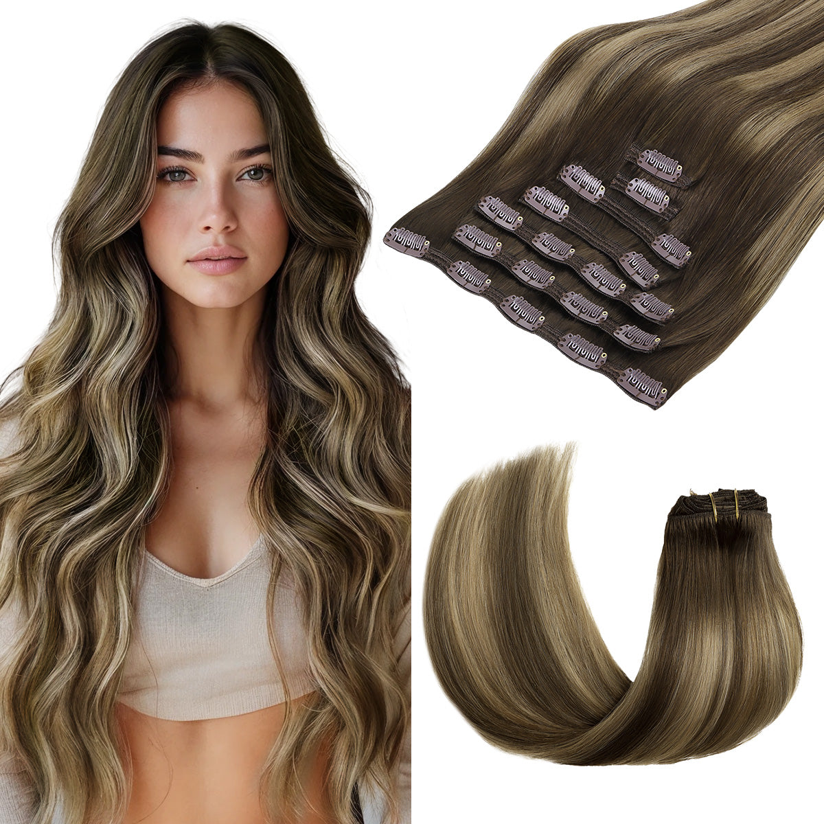 Clip in Hair Extensions 150g