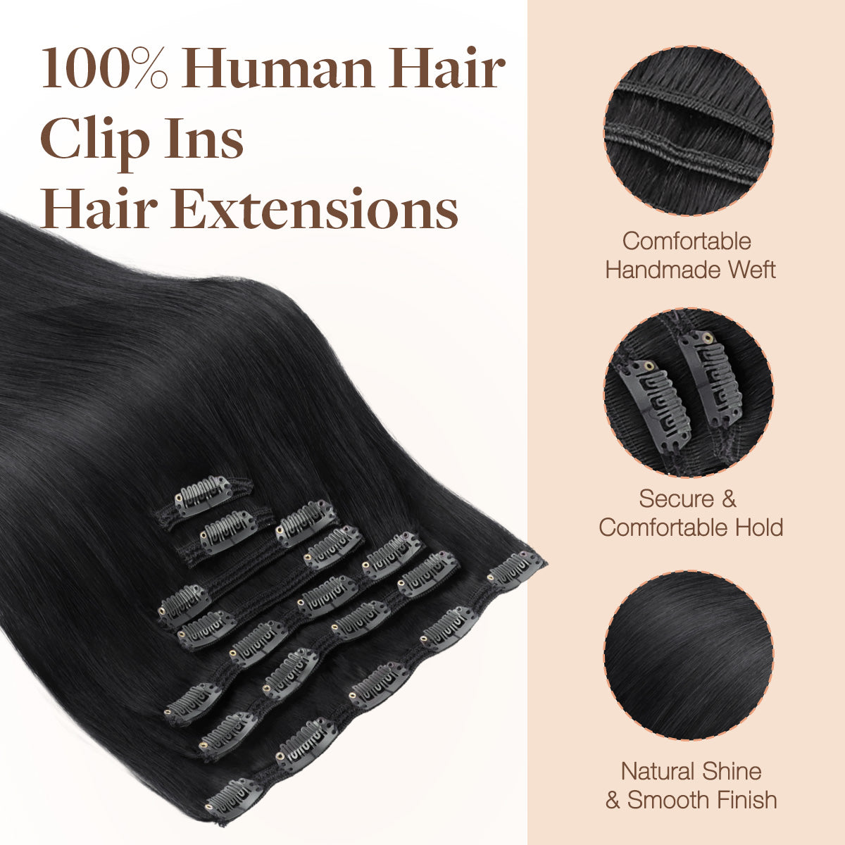 Clip in Hair Extensions 150g