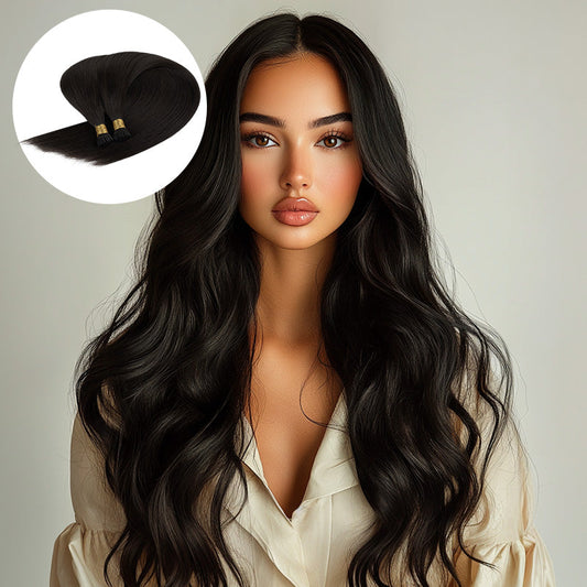 NATURAL BLACK (1B) I Tip Hair Extensions