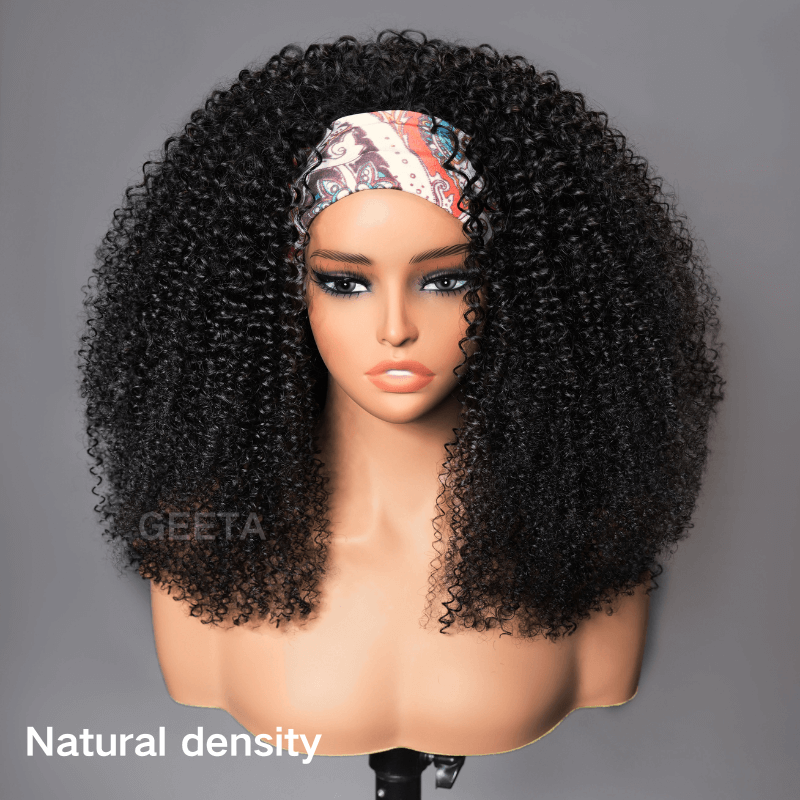 [3 In 1 Half Wig] Kinky Curly Coily Half Wig Invisi Drawstring Glueless Flip Over Wig Flash Sale