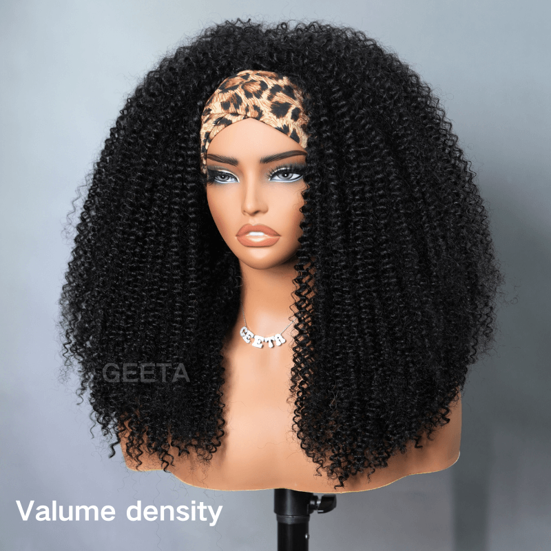 [3 In 1 Half Wig] Kinky Curly Coily Half Wig Invisi Drawstring Glueless Flip Over Wig Flash Sale