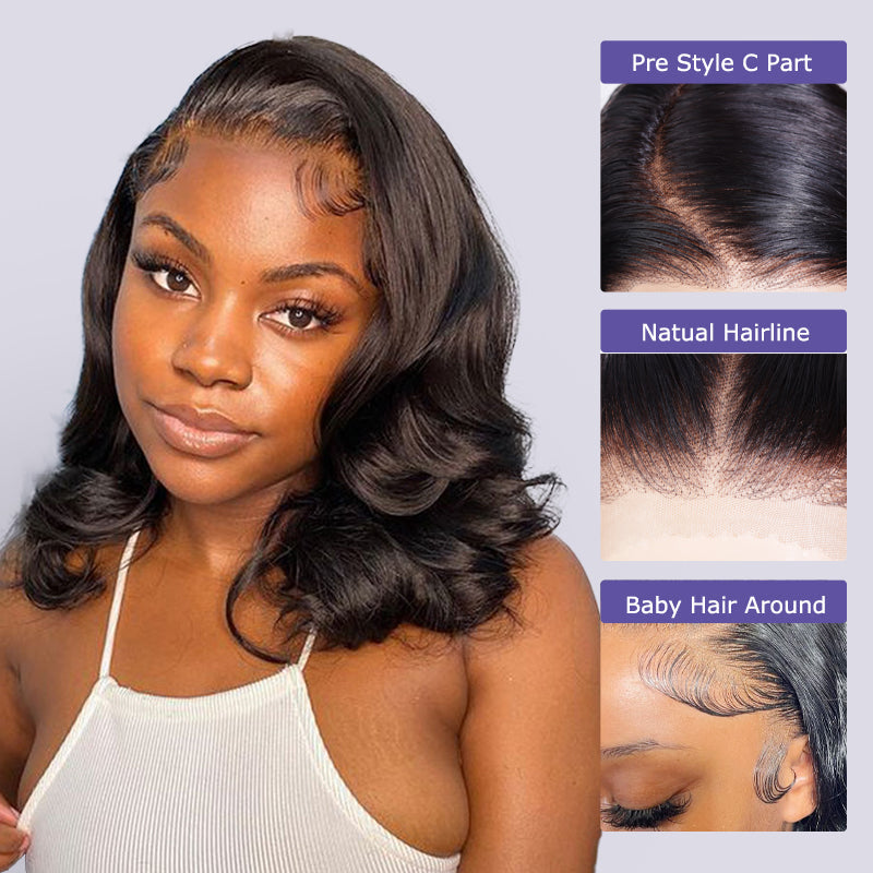 Jasperel  Side Part Drawstring Wig Body Wave Parting Max 4x4 Pre Cut Glueless Wigs Pre Bleached With Baby Hair