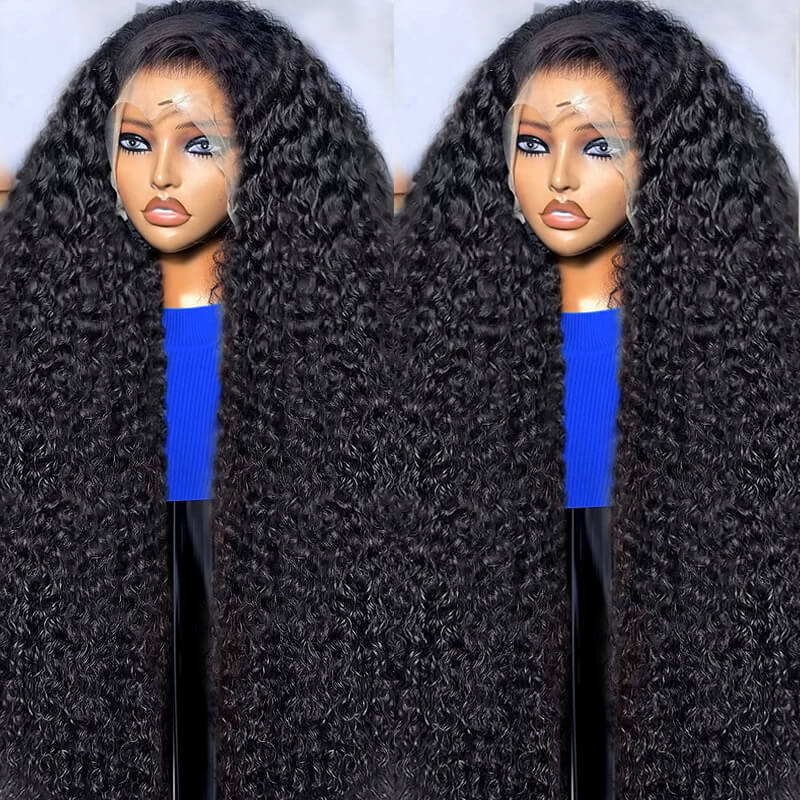 Jasperel Voluminous Sleek Tangle-free Kinky Curly Lace Frontal Wig | Invisible Lace