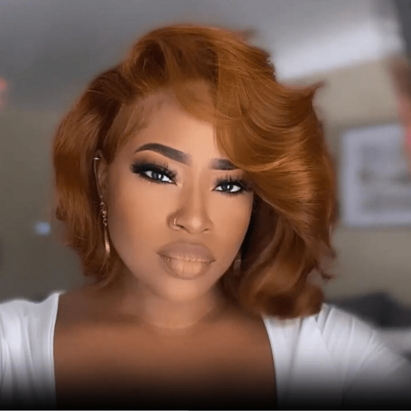 80% Off| Ginger Spice Orange Color 3D Body Wave 13x4 Pre Everything Lace Front Wigs Human Hair Wigs Flash Sale