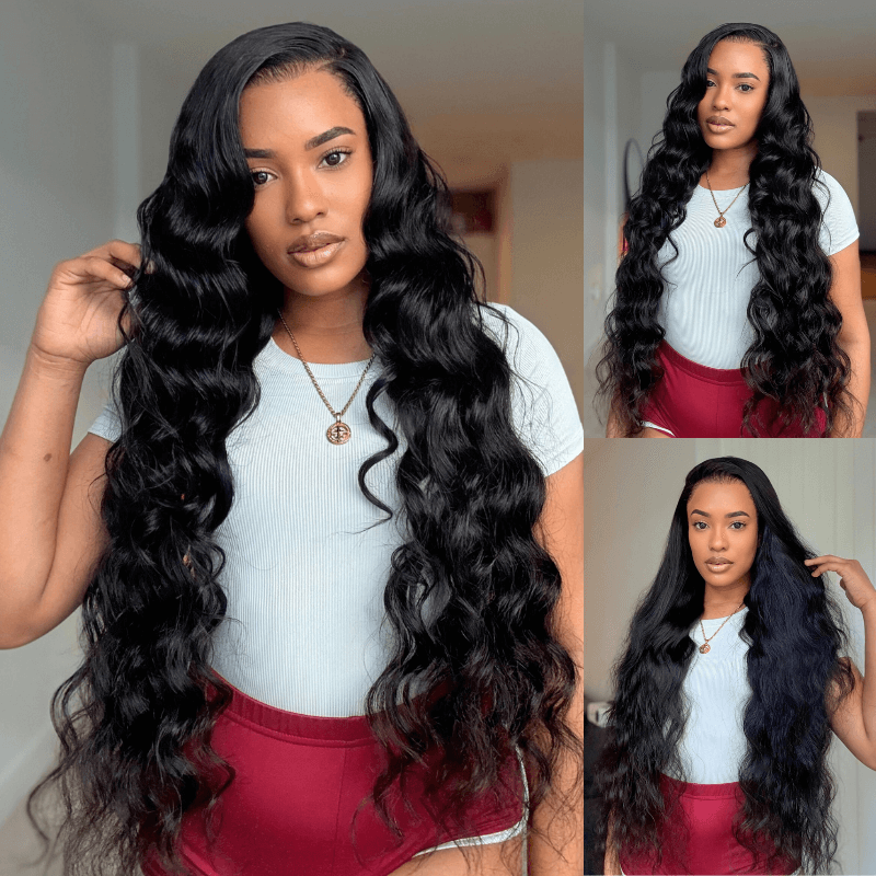 $199=30inch Tiktokers Recommend 180% Density Body Wave HD Lace Frontal Wig Upgrade Invisi Drawstring Glueless Wigs