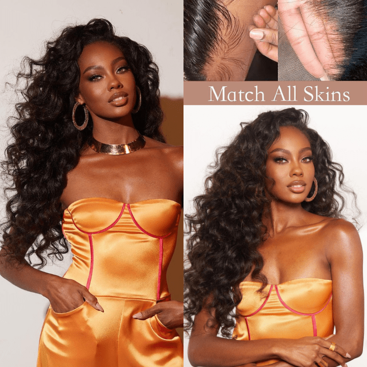 Natural Crimps Curls Loose Deep Wave HD Lace Frontal Glueless Wig Flash Sale
