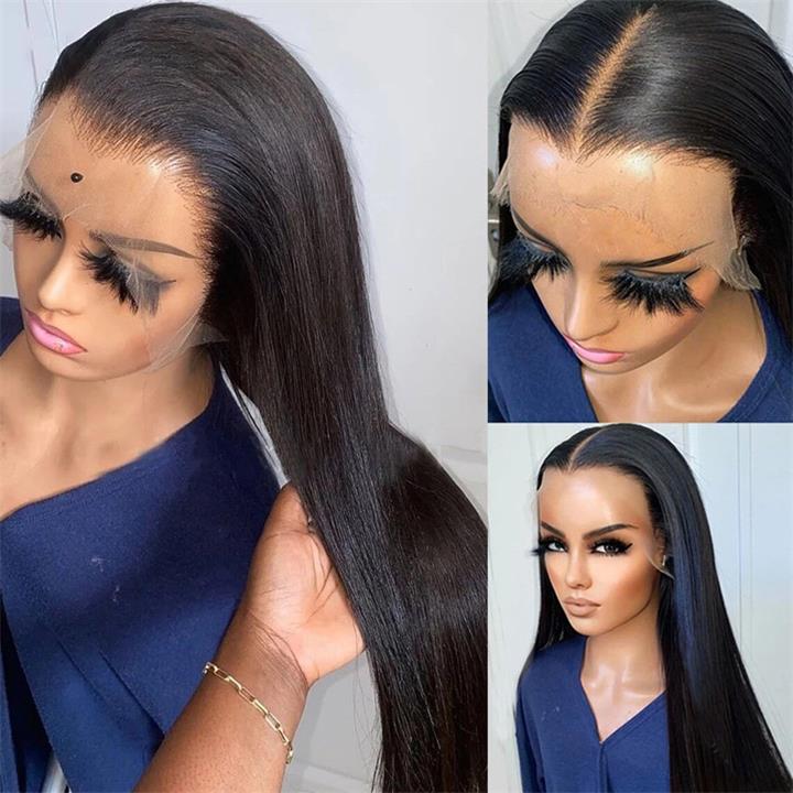 6x4 Lace Closure / 13x6 Straight Lace Front Wigs Human Hair 180% Density HD Lace Glueless Wigs