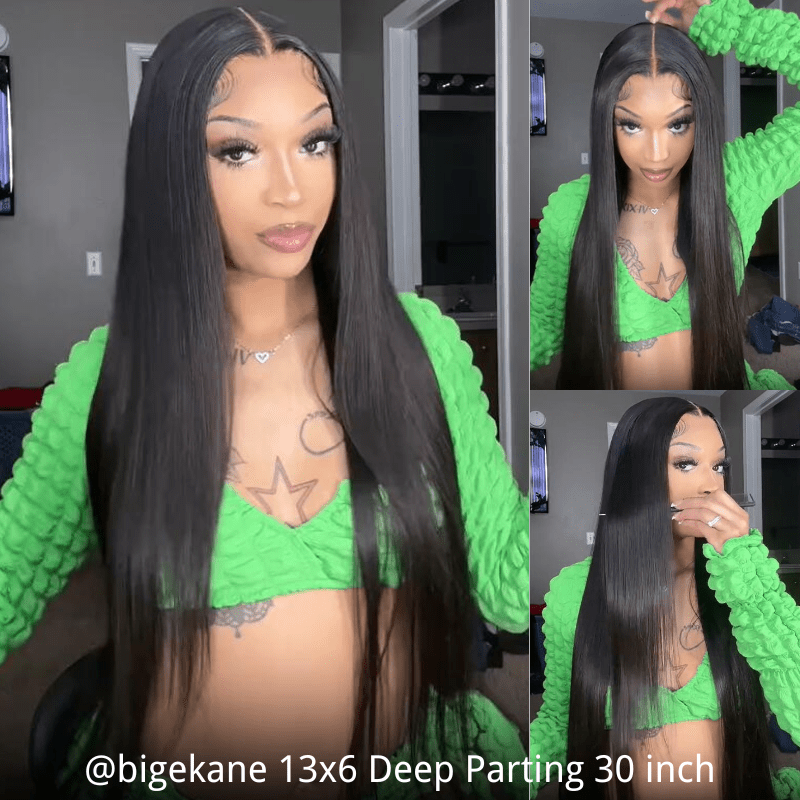6x4 Lace Closure / 13x6 Straight Lace Front Wigs Human Hair 180% Density HD Lace Glueless Wigs