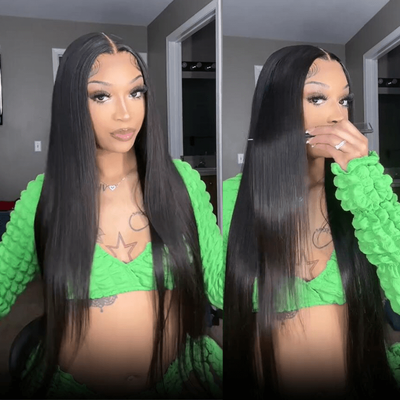 6x4 Lace Closure / 13x6 Straight Lace Front Wigs Human Hair 180% Density HD Lace Glueless Wigs