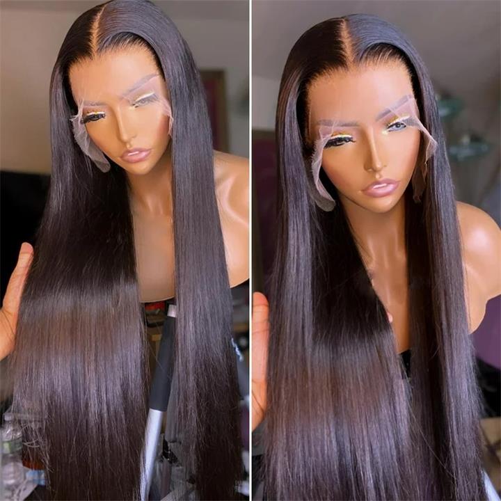 6x4 Lace Closure / 13x6 Straight Lace Front Wigs Human Hair 180% Density HD Lace Glueless Wigs