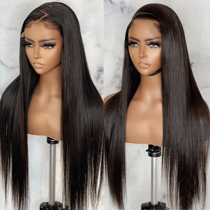 Long Straight 13x4 HD Lace Front Wig Pre Plucked Natural Hairline 100% Virgin Human Hair Wigs