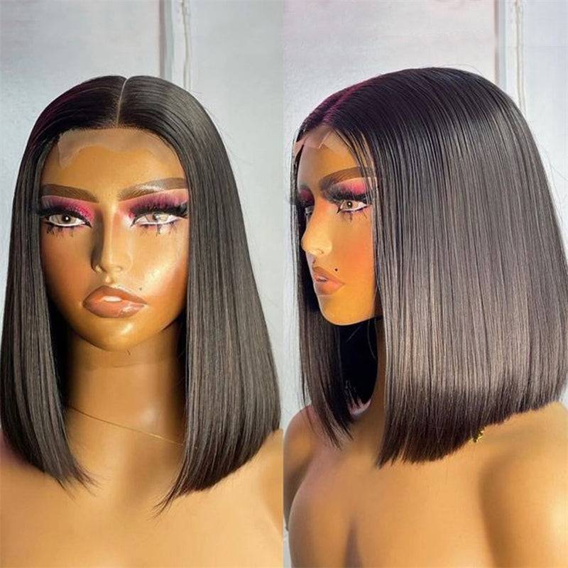 Jasperel Cheap 13x4 Full Frontal Short Straight Bob Wigs Curly Lace Frontal Human Hair Wigs For Girls