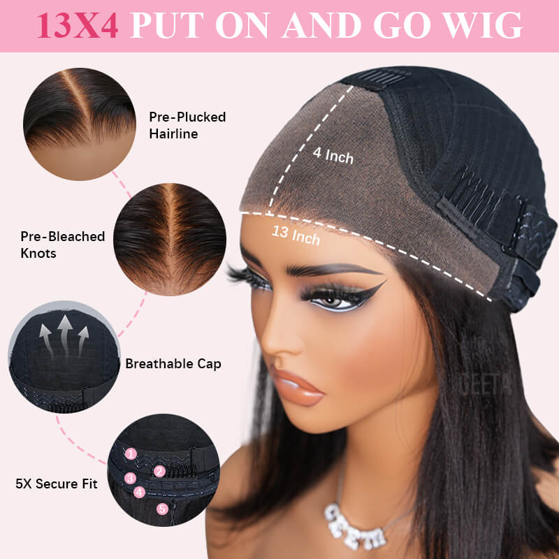 250% Density Kinky Curly 6x4 / 13x4 Lace Front Glueless Human Hair Wig Flash Sale
