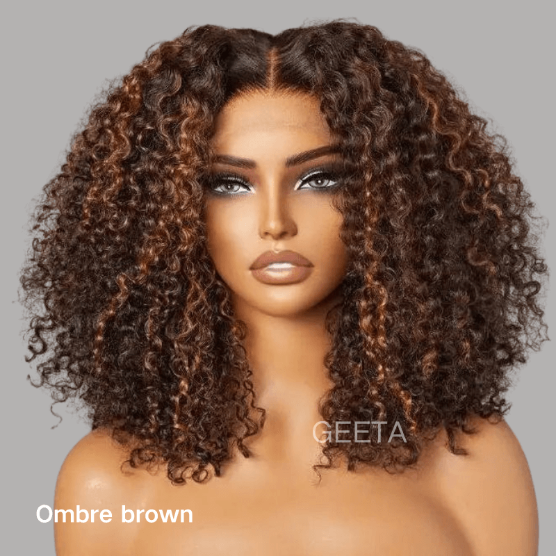250% Density Kinky Curly 6x4 / 13x4 Lace Front Glueless Human Hair Wig Flash Sale
