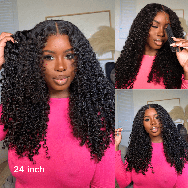 250% Density Kinky Curly 6x4 / 13x4 Lace Front Glueless Human Hair Wig Flash Sale