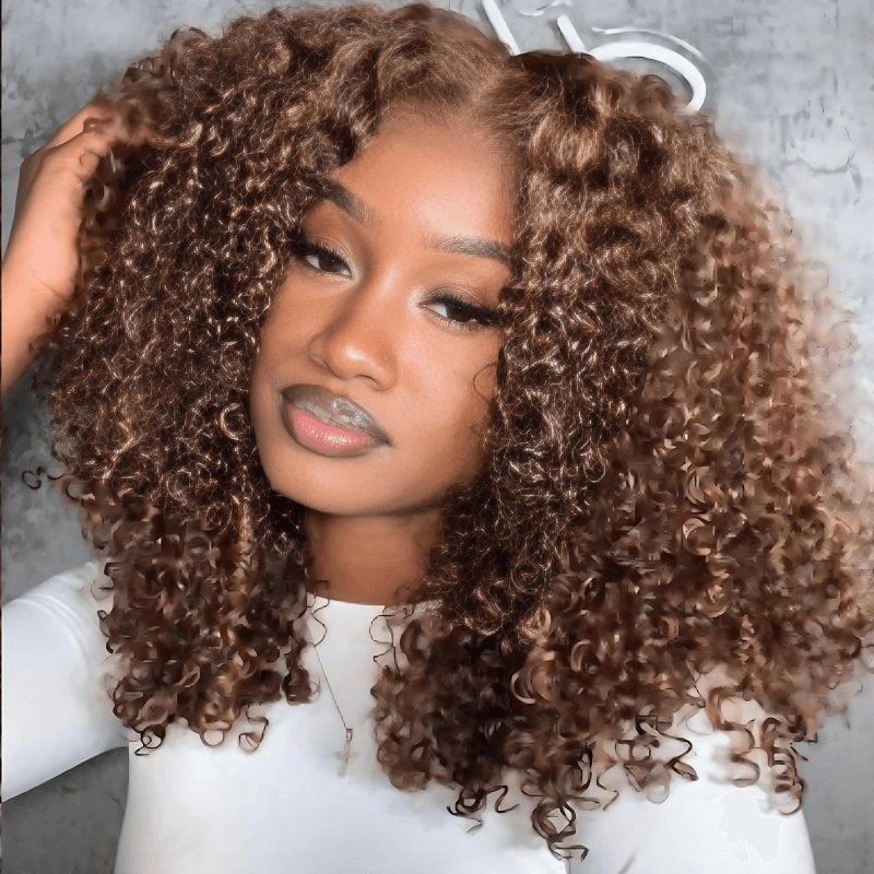 250% Density Kinky Curly 6x4 / 13x4 Lace Front Glueless Human Hair Wig Flash Sale